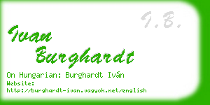 ivan burghardt business card