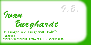 ivan burghardt business card